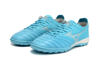 Mizuno WAVE CUP Classic TF Low-Tops Soccer Shoes - Blue/Grey/White