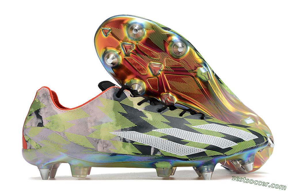 Adidas X Crazyfast Limited Edition SG Low-Tops Soccer Cleats - White/Yellow/Orange/Black 0