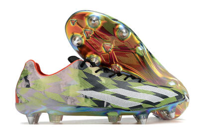 Adidas X Crazyfast Limited Edition SG Low-Tops Soccer Cleats - White/Yellow/Orange/Black