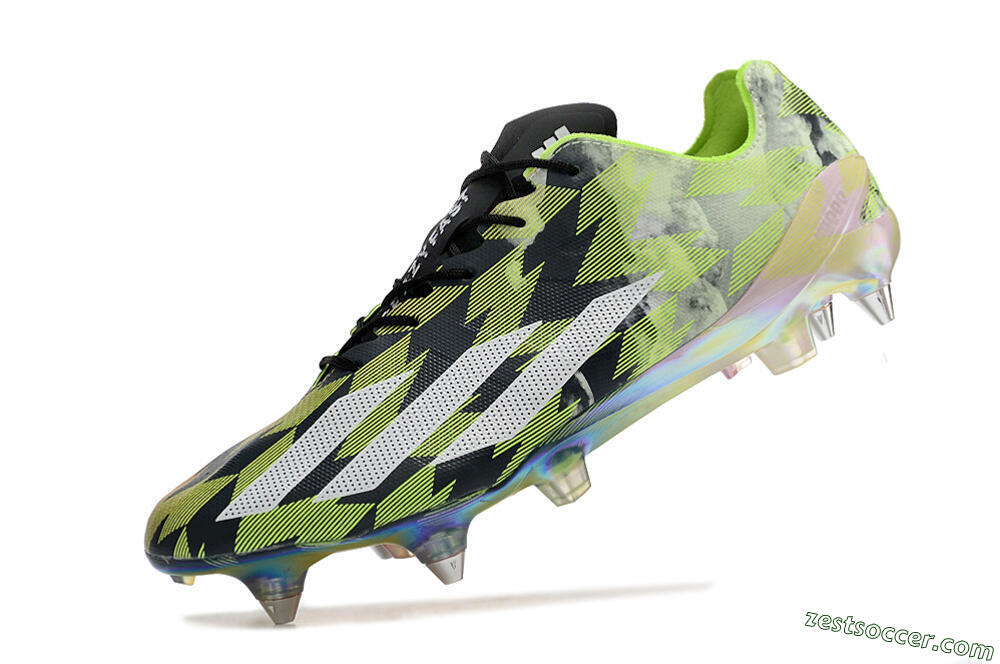 Adidas X Crazyfast Limited Edition SG Low-Tops Soccer Cleats - White/Yellow/Orange/Black 4