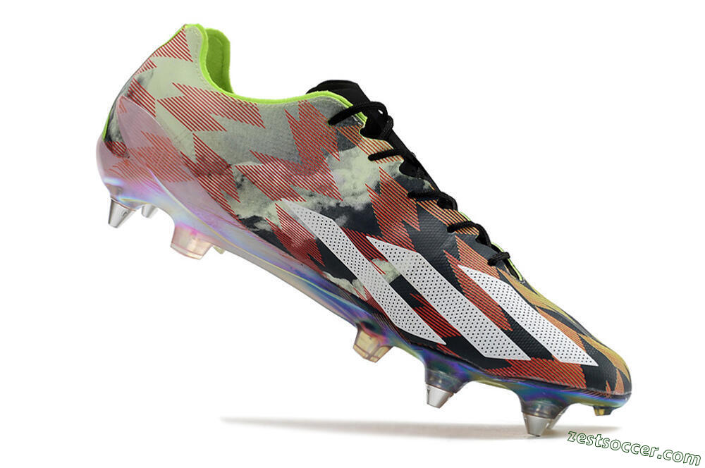 Adidas X Crazyfast Limited Edition SG Low-Tops Soccer Cleats - White/Yellow/Orange/Black 5