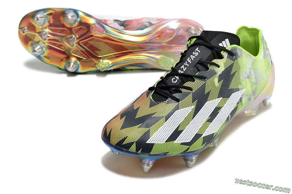 Adidas X Crazyfast Limited Edition SG Low-Tops Soccer Cleats - White/Yellow/Orange/Black 3