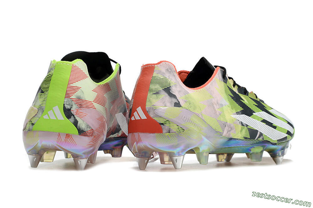 Adidas X Crazyfast Limited Edition SG Low-Tops Soccer Cleats - White/Yellow/Orange/Black 6