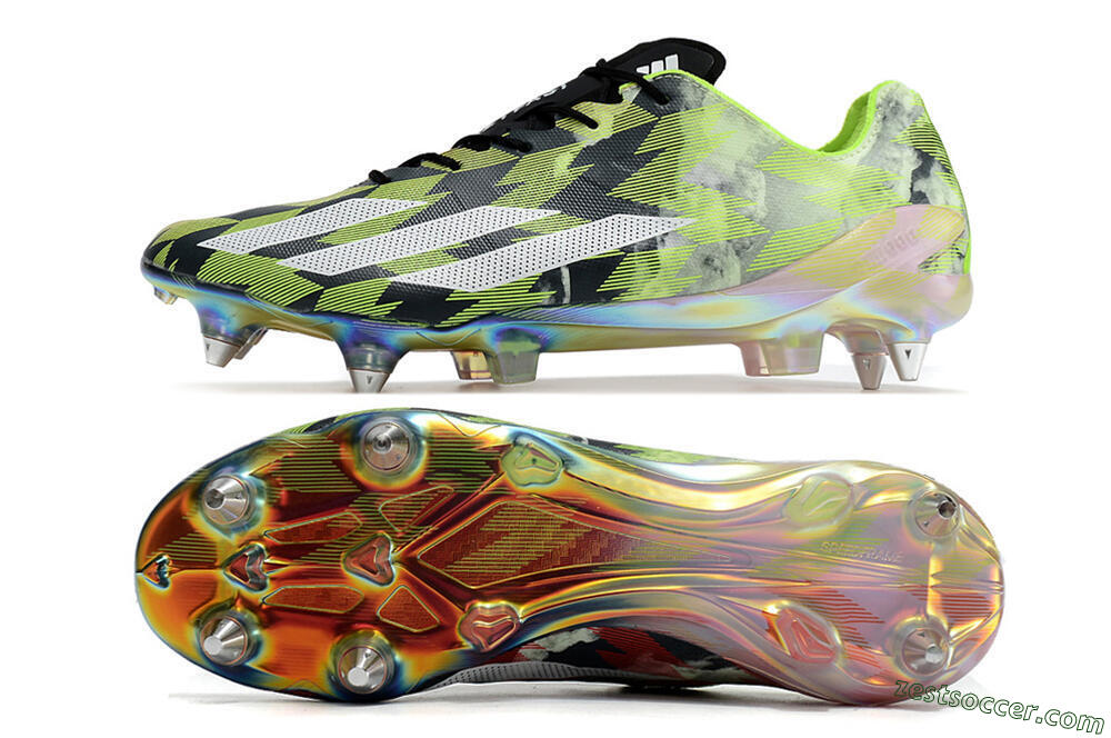 Adidas X Crazyfast Limited Edition SG Low-Tops Soccer Cleats - White/Yellow/Orange/Black 1