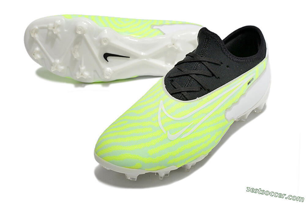 Nike React Phantom GX Academy FG Low-Tops Soccer Cleats - Yellow/Black/White 3