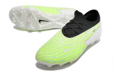Nike React Phantom GX Academy FG Low-Tops Soccer Cleats - Yellow/Black/White