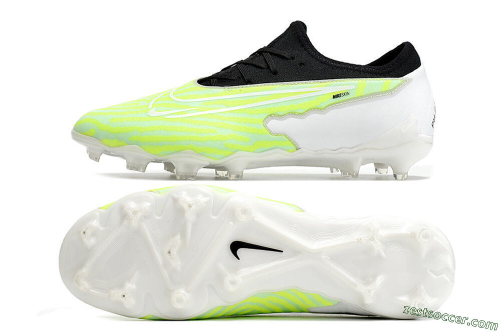 Nike React Phantom GX Academy FG Low-Tops Soccer Cleats - Yellow/Black/White 1