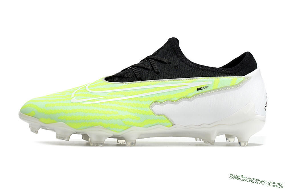 Nike React Phantom GX Academy FG Low-Tops Soccer Cleats - Yellow/Black/White 2
