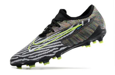 Nike React Phantom GX Academy FG Low-Tops Soccer Cleats - Grey/Black/Yellow