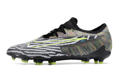Nike React Phantom GX Academy FG Low-Tops Soccer Cleats - Grey/Black/Yellow