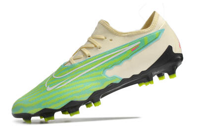 Nike React Phantom GX Academy FG Low-Tops Soccer Cleats - Green/Beige/Black