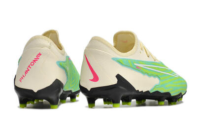Nike React Phantom GX Academy FG Low-Tops Soccer Cleats - Green/Beige/Black