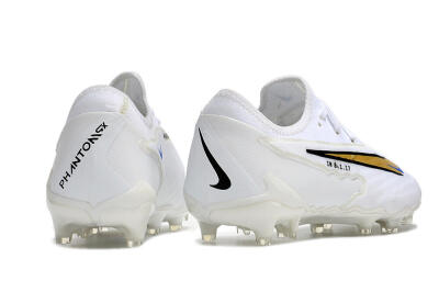 Nike React Phantom GX Academy FG Low-Tops Soccer Cleats - White/Gold/Blue