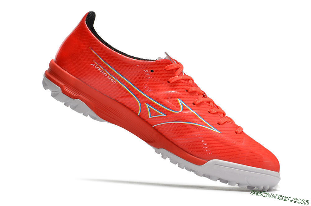 Mizuno Alpha Made in Japan TF Low-Tops Soccer Shoes - Red/Yellow/White 4