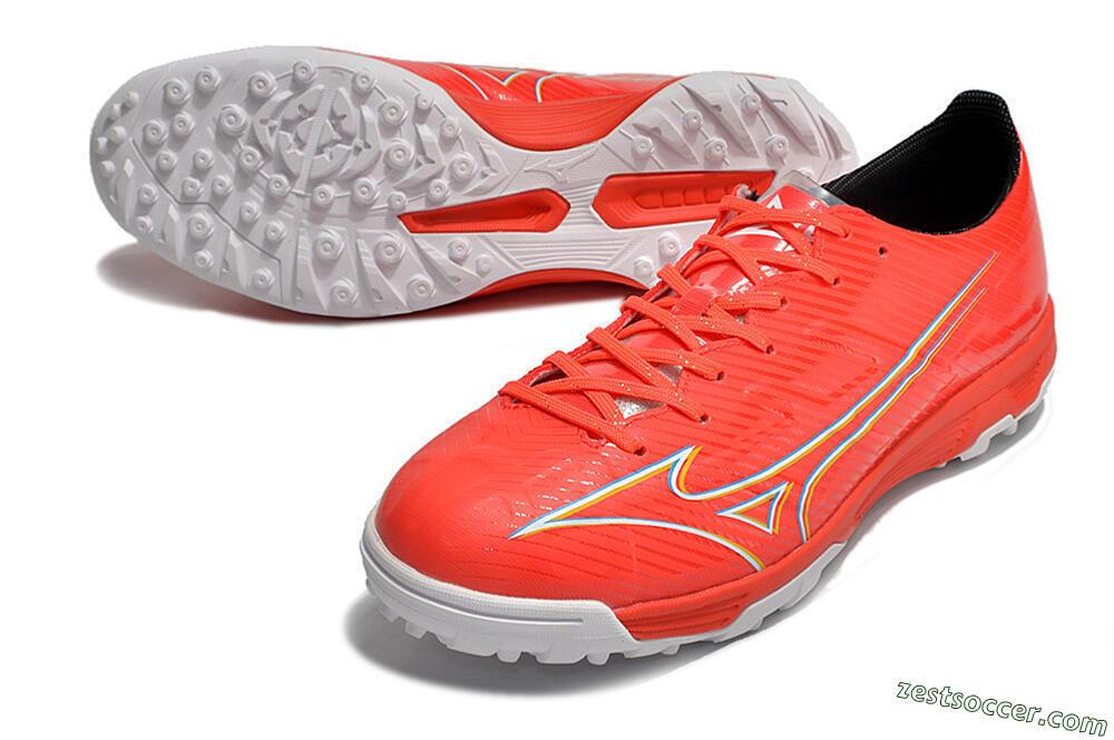 Mizuno Alpha Made in Japan TF Low-Tops Soccer Shoes - Red/Yellow/White 3
