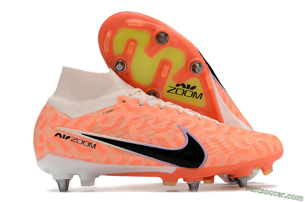 Nike Air Zoom Mercurial Superfly 9 Elite SG High-Tops Soccer Cleats - Orange/Black/Purple/Yellow 0