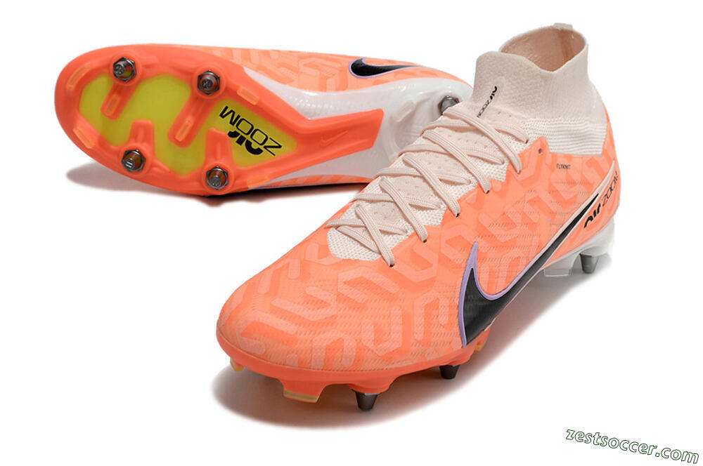 Nike Air Zoom Mercurial Superfly 9 Elite SG High-Tops Soccer Cleats - Orange/Black/Purple/Yellow 3