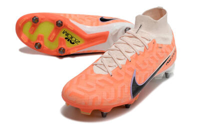 Nike Air Zoom Mercurial Superfly 9 Elite SG High-Tops Soccer Cleats - Orange/Black/Purple/Yellow