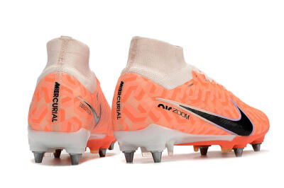 Nike Air Zoom Mercurial Superfly 9 Elite SG High-Tops Soccer Cleats - Orange/Black/Purple/Yellow