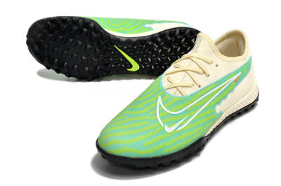 Nike React Phantom GX Pro TF Low-Tops Soccer Shoes - Green/Beige/Black