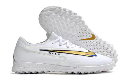 Nike React Phantom GX Pro TF Low-Tops Soccer Shoes - White/Gold/Black