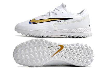 Nike React Phantom GX Pro TF Low-Tops Soccer Shoes - White/Gold/Black