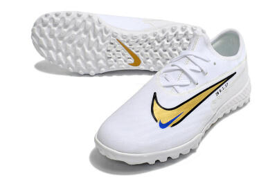 Nike React Phantom GX Pro TF Low-Tops Soccer Shoes - White/Gold/Black