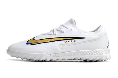 Nike React Phantom GX Pro TF Low-Tops Soccer Shoes - White/Gold/Black