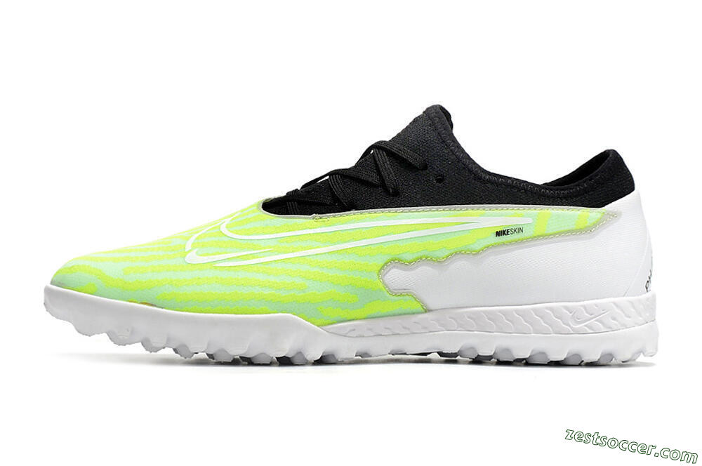 Nike React Phantom GX Pro TF Low-Tops Soccer Shoes - Green/Black/White 2