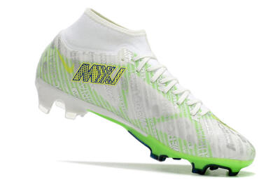 Nike Air Zoom Mercurial Superfly 9 Academy FG High-Tops Soccer Cleats - White/Green/Yellow
