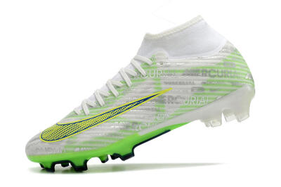 Nike Air Zoom Mercurial Superfly 9 Academy FG High-Tops Soccer Cleats - White/Green/Yellow