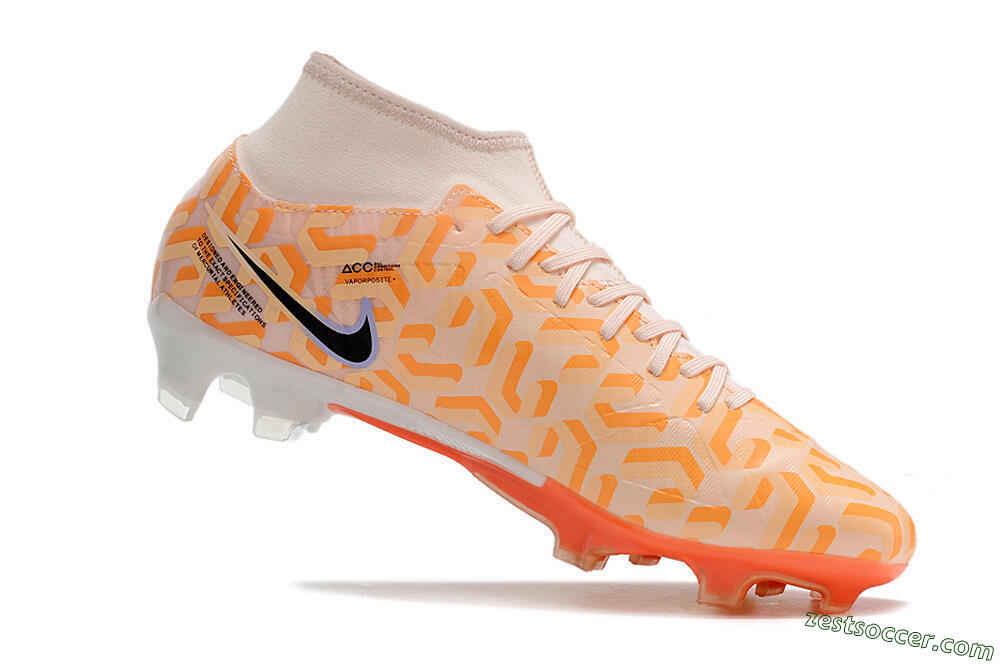 Nike Air Zoom Mercurial Superfly 9 Academy FG High-Tops Soccer Cleats - Orange/Black/Purple 4
