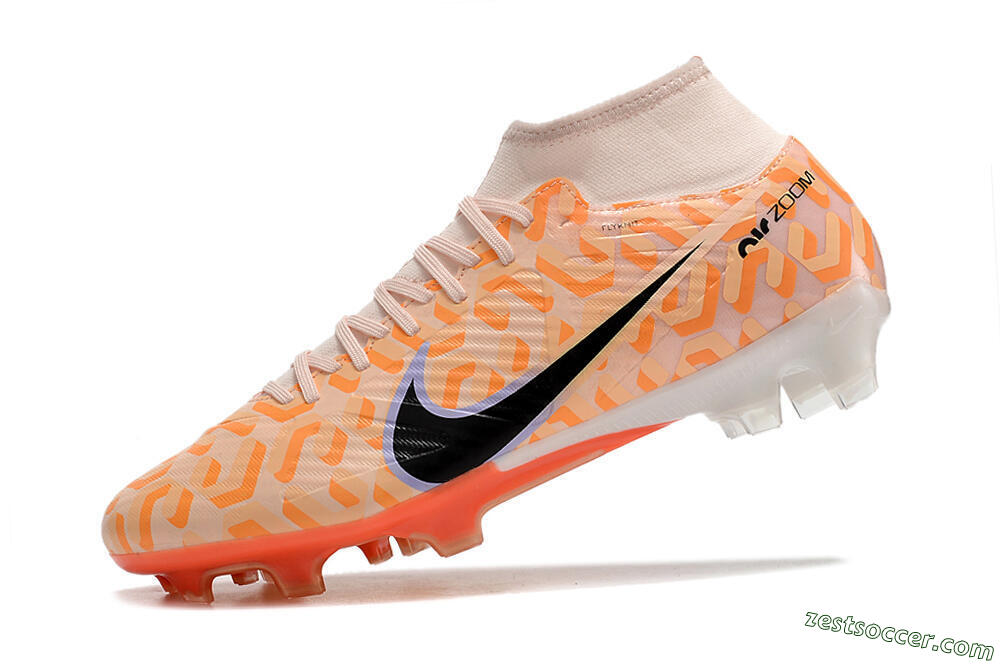 Nike Air Zoom Mercurial Superfly 9 Academy FG High-Tops Soccer Cleats - Orange/Black/Purple 5