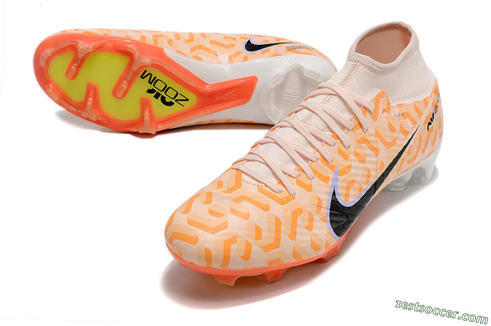Nike Air Zoom Mercurial Superfly 9 Academy FG High-Tops Soccer Cleats - Orange/Black/Purple 3