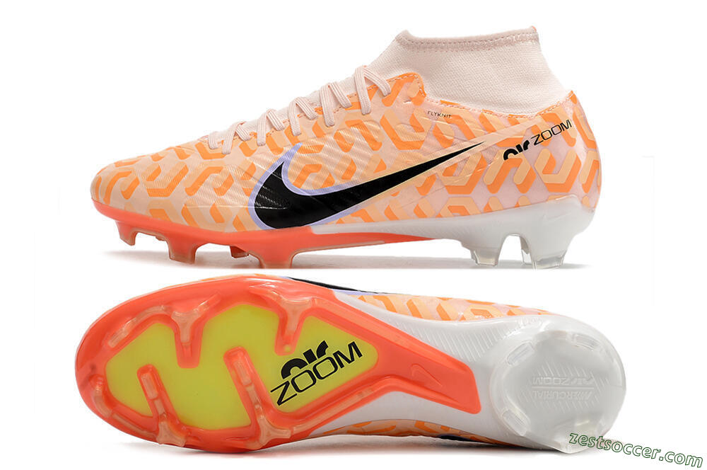 Nike Air Zoom Mercurial Superfly 9 Academy FG High-Tops Soccer Cleats - Orange/Black/Purple 1