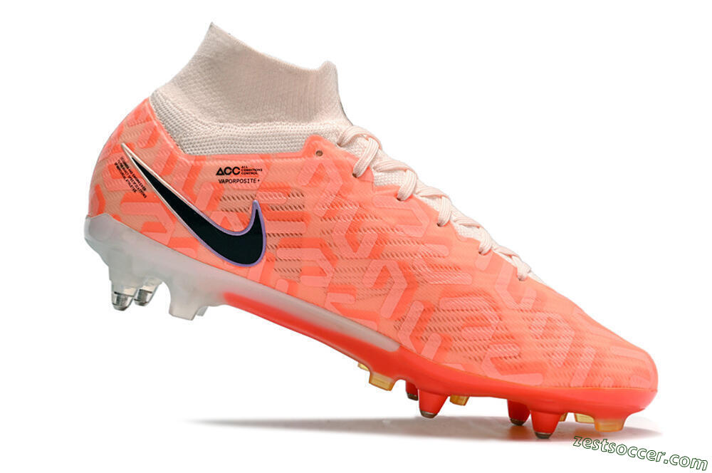Nike Air Zoom Mercurial Superfly 9 Elite SG Low-Tops Soccer Cleats - Orange/Black/Purple 4