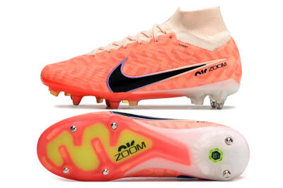 Nike Air Zoom Mercurial Superfly 9 Elite SG Low-Tops Soccer Cleats - Orange/Black/Purple