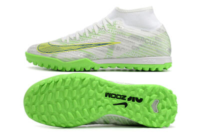 Nike Air Zoom Mercurial Superfly 9 Academy TF High-Tops Soccer Shoes - White/Green/Yellow