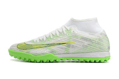 Nike Air Zoom Mercurial Superfly 9 Academy TF High-Tops Soccer Shoes - White/Green/Yellow