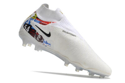 Harry Kane x Nike Phantom GX DF Elite FG Low-Tops Soccer Cleats - White/Gold/Blue