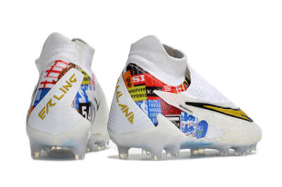 Harry Kane x Nike Phantom GX DF Elite FG Low-Tops Soccer Cleats - White/Gold/Blue