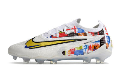 Harry Kane x Nike Phantom GX Elite FG Low-Tops Soccer Cleats - White/Gold/Blue