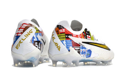 Harry Kane x Nike Phantom GX Elite FG Low-Tops Soccer Cleats - White/Gold/Blue