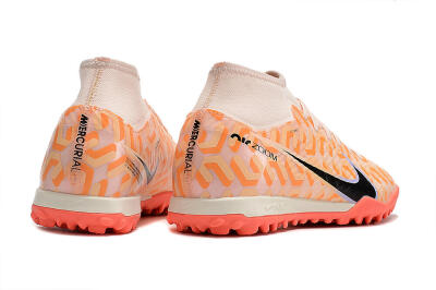 Nike Air Zoom Mercurial Superfly 9 Elite TF High-Tops Soccer Shoes - Orange/White/Black