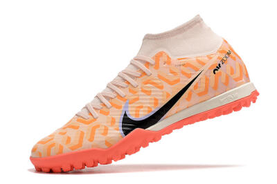Nike Air Zoom Mercurial Superfly 9 Elite TF High-Tops Soccer Shoes - Orange/White/Black