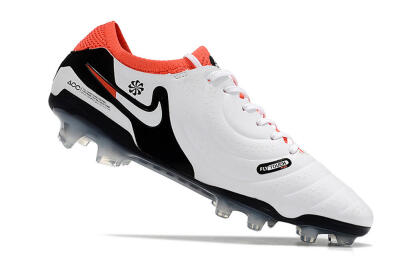 Nike Tiempo Legend 10 Elite FG Low-Tops Soccer Cleats - White/Black/Red
