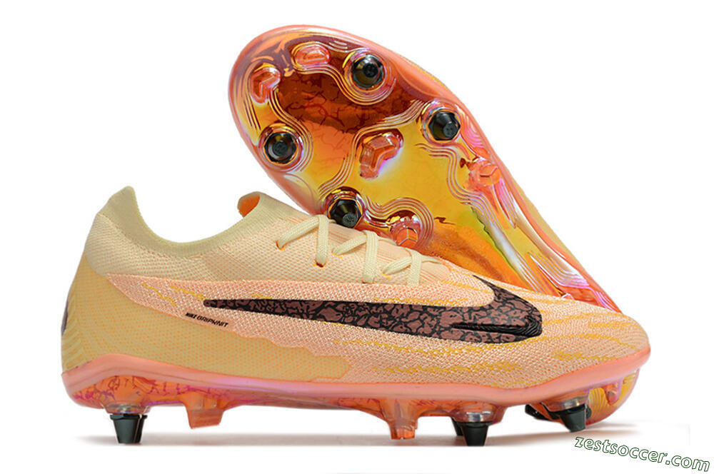 Nike Phantom GX Elite SG Low-Tops Soccer Cleats - Yellow/Black/Orange 0