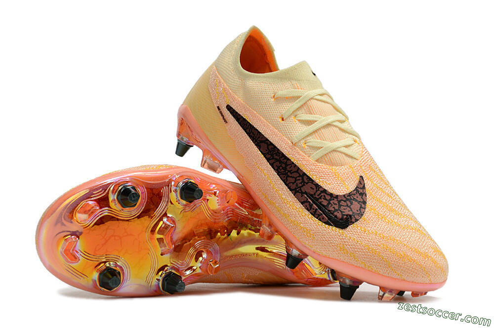Nike Phantom GX Elite SG Low-Tops Soccer Cleats - Yellow/Black/Orange 3