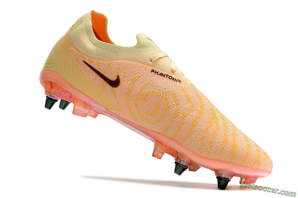 Nike Phantom GX Elite SG Low-Tops Soccer Cleats - Yellow/Black/Orange 4