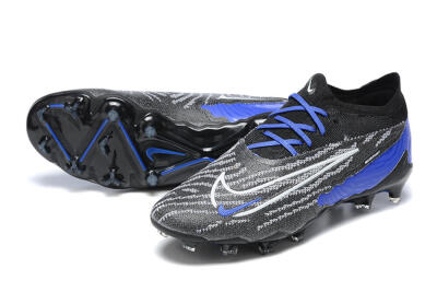 Nike Phantom GX Elite FG Low-Tops Soccer Cleats - Black/White/Blue